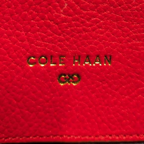 Cole Haan Red Genuine Leather Shoulder Handbag - Picture 4 of 6